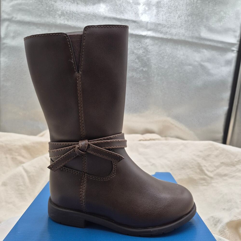 NEW Stride Rite Unisex SR JESS Boot BROWN baby girls 7 Wide